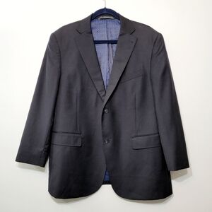 Zanetti Men's Navy Blue Button Up Blazer Size 42S